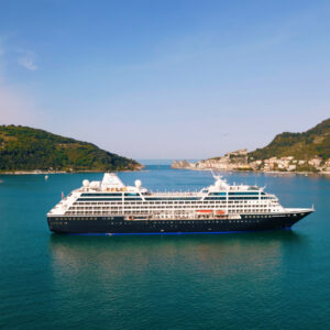 Fartyget Azamara Onward utanför Portovenere, Italien.
