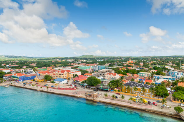 Huvudstaden Kralendijk på Bonaire.
