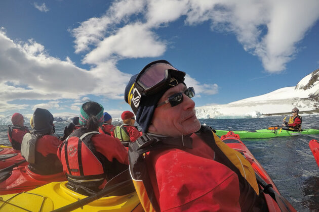 Kajakpaddling i Antarktis