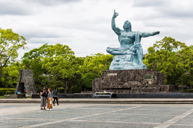 Minnesstaty i Nagasaki, Japan.