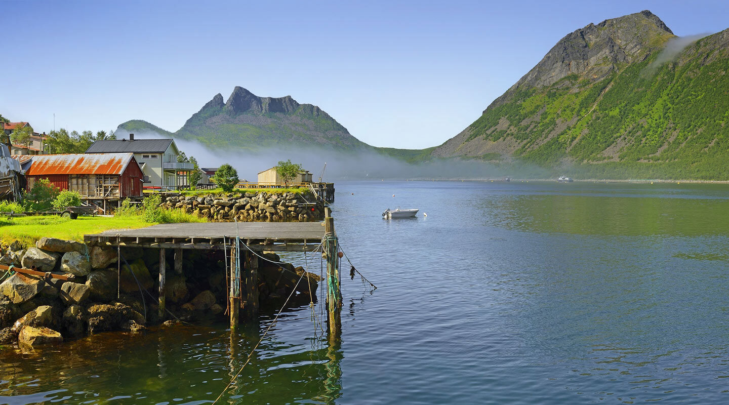 Gryllefjord på ön Senja, Norge