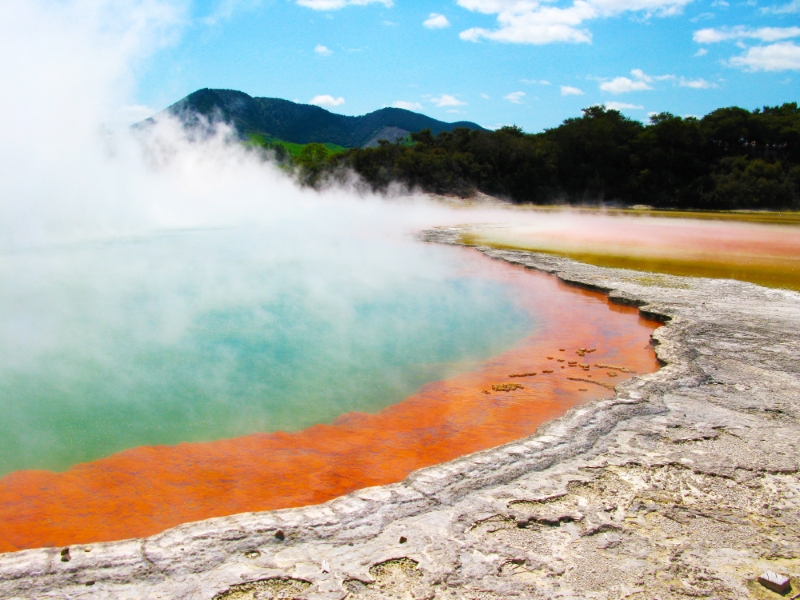 Varma källor i Rotorua Nya Zeeland