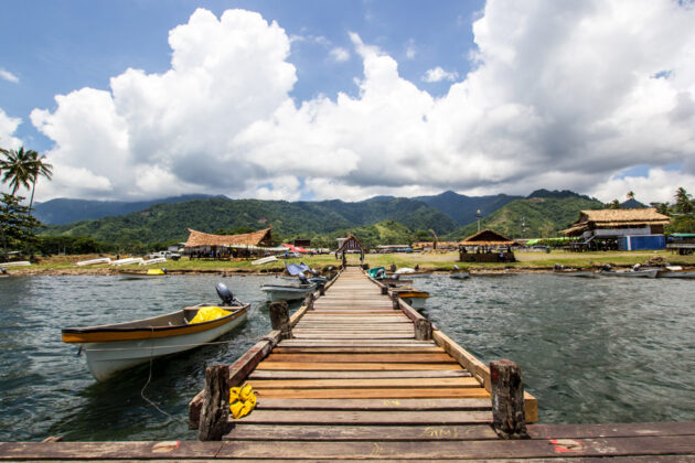 Alotau, huvudstaden i Milne Bay-provinsen i Papua Nya Guinea.
