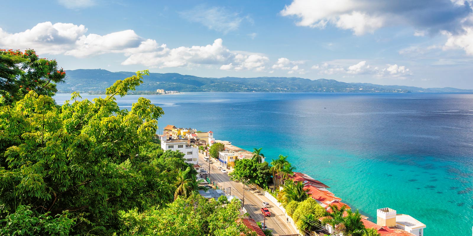 Vy över Montego Bay på Jamaica.