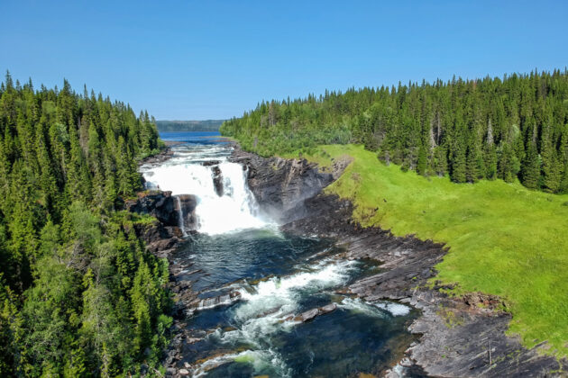 Tännforsen i Jämtland, Sverige.