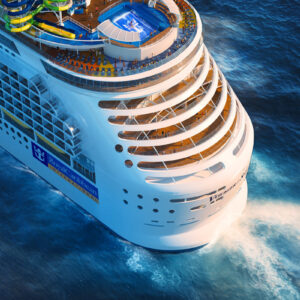 Kryssningsfartyget Voyager of the Seas ute till havs.