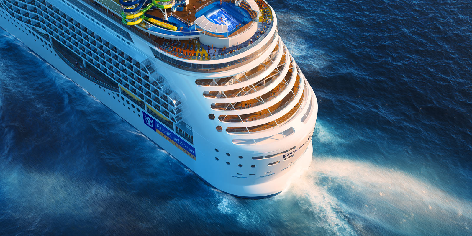 Kryssningsfartyget Voyager of the Seas ute till havs.