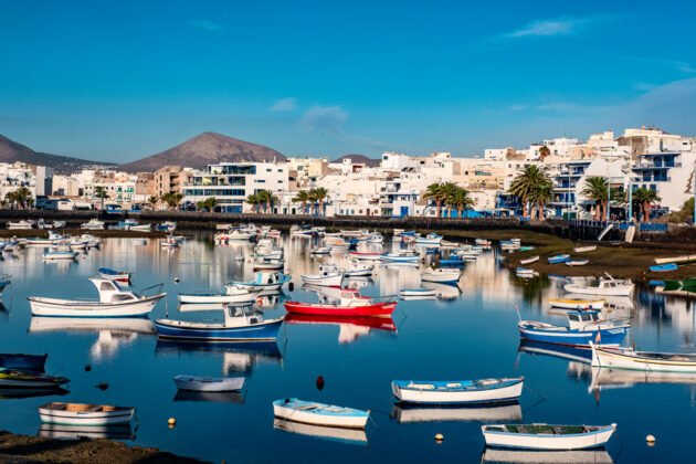 Småbåtshamnen i Arrecife på Lanzarote.