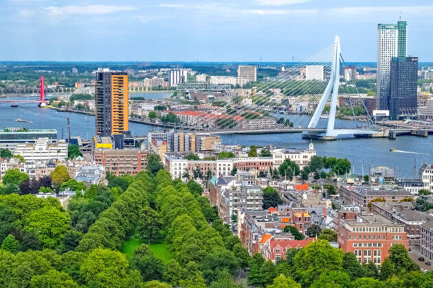 Rotterdam med Erasmus-bron