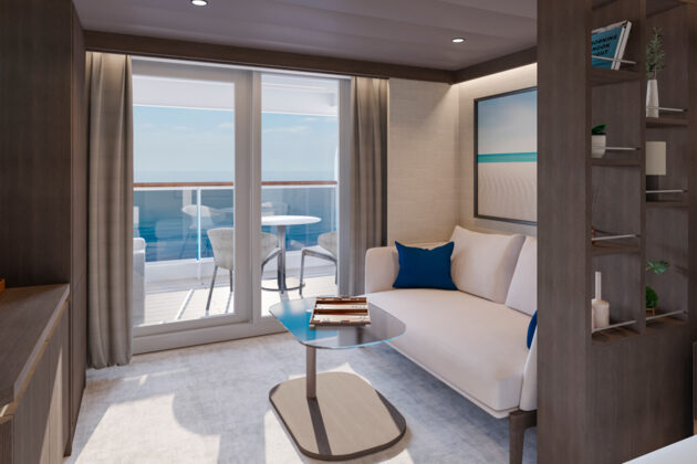 Soffgrupp i en Ocean Suite