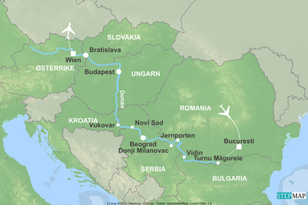 Kryssningsrutt Donau