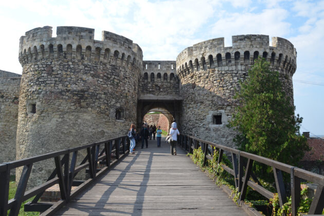 Den gamla fästningen Kalememegdan i Belgrad, Serbien.